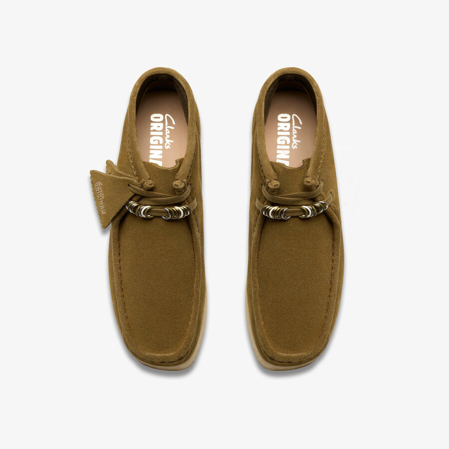 wallabee laars - groen suède